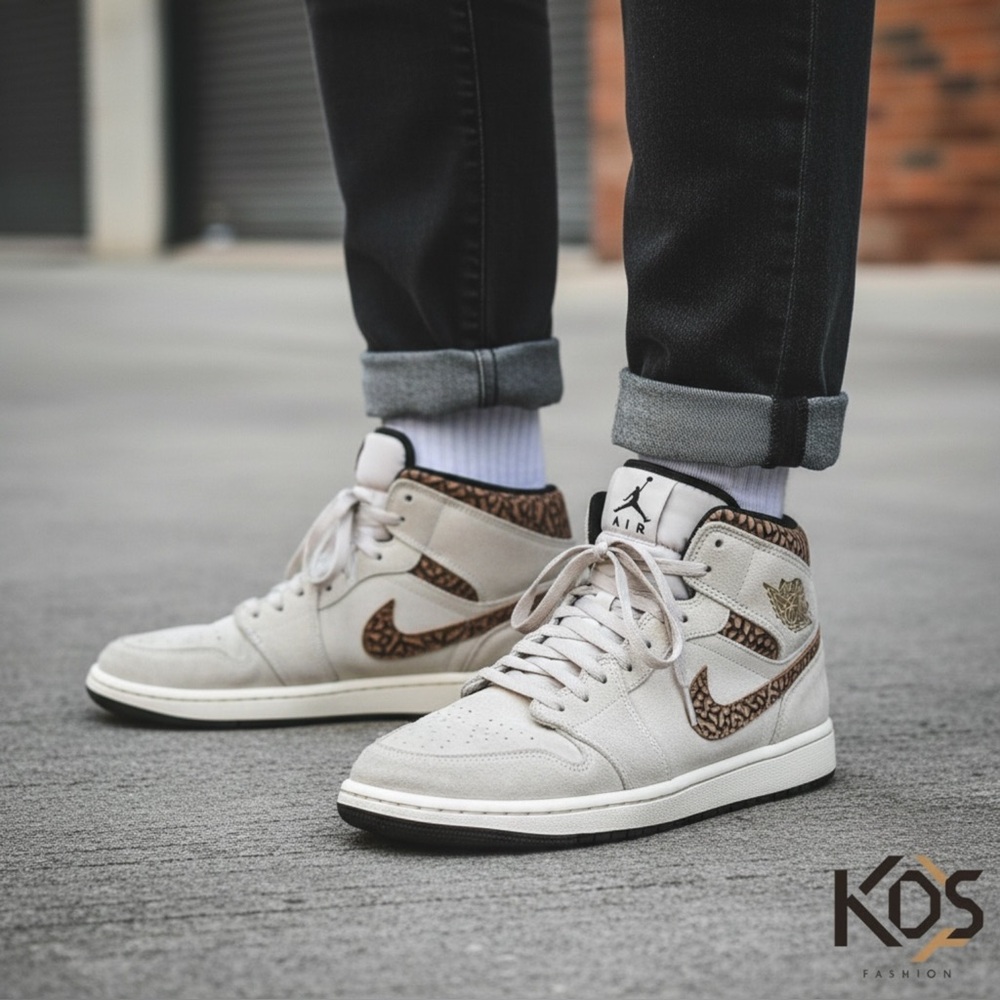 Air Jordan 1 Mid SE – Light Orewood Brown / Metallic Gold Men’s Size 10